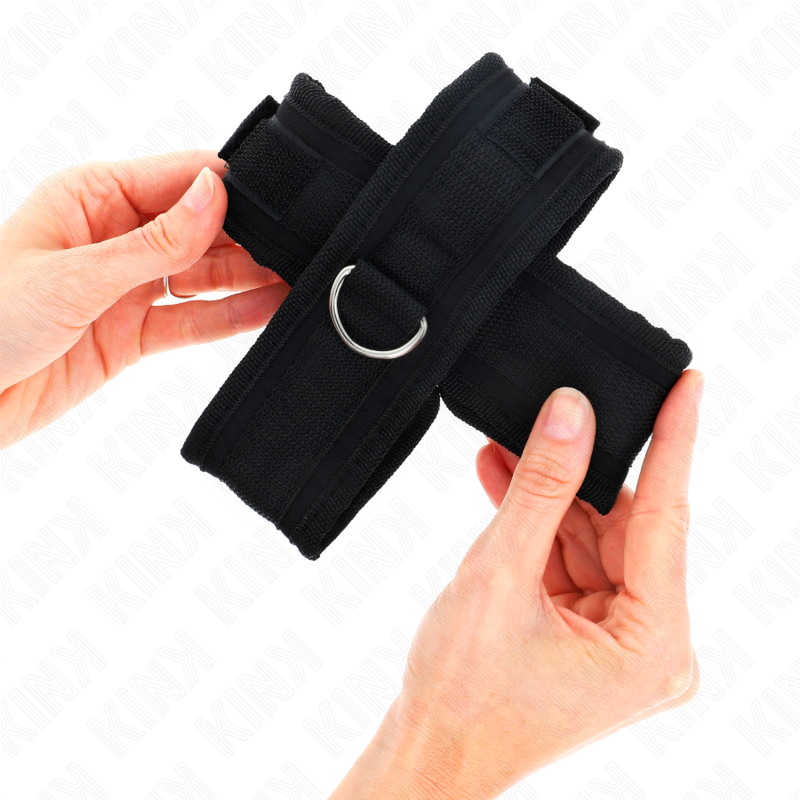 Kink – Attaches Poignets Noires pour Bondage BDSM