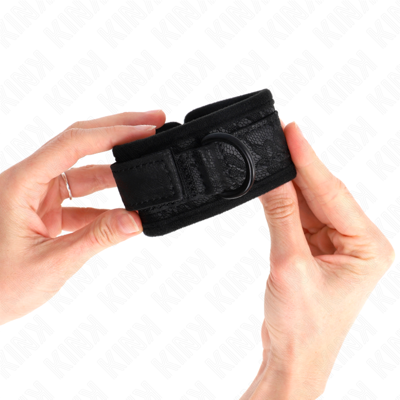 Menottes Néoprène Dentelle Noires Ajustables - KINK - KINK WRIST RESTRAINT