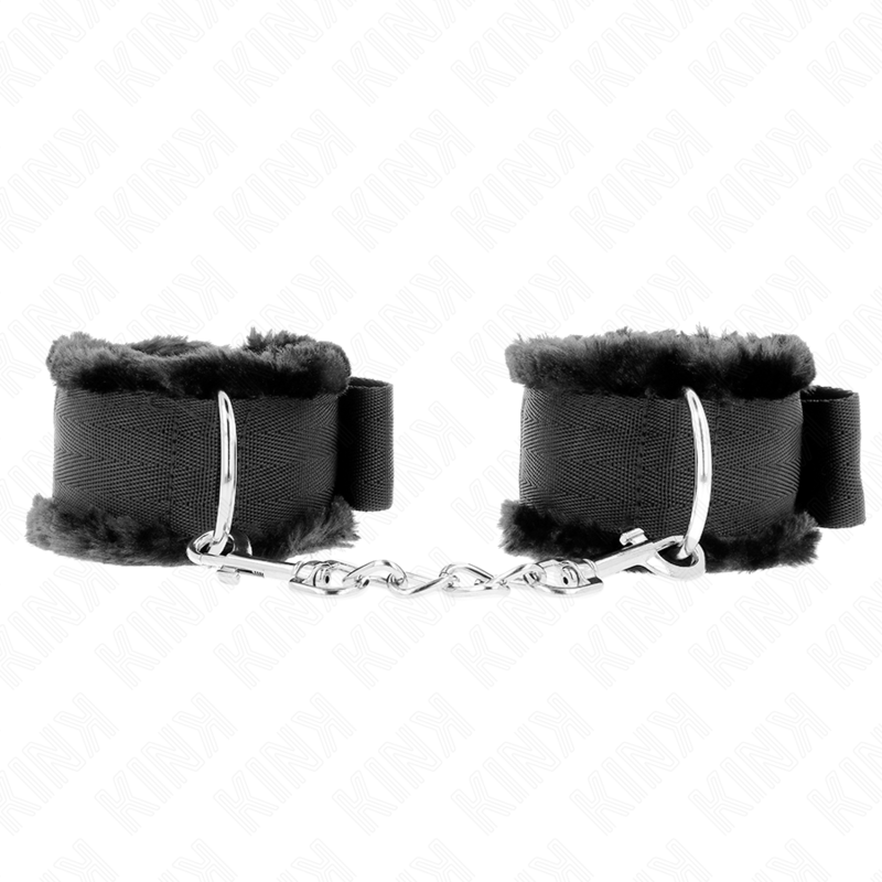 Appui-Poignets Fourrure Noir Ajustable 17-31cm - KINK - KINK WRIST RESTRAINT