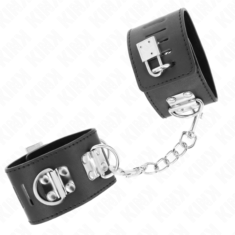 Menottes BDSM Appui-Poignets Cadenas Noir Ajustable - KINK - KINK WRIST RESTRAINT