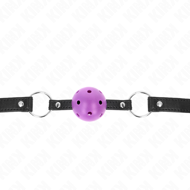 Ball Gag Balle Creuse Dure Violet 4,5 cm - KINK