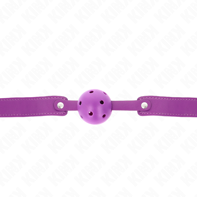 Balle gag respirant violet 4,5 cm - Kink - KINK COLLAR & GAG