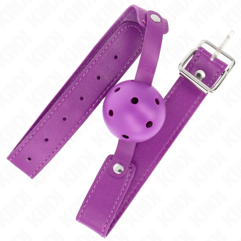 Balle gag respirant violet 4,5 cm - Kink - KINK COLLAR & GAG