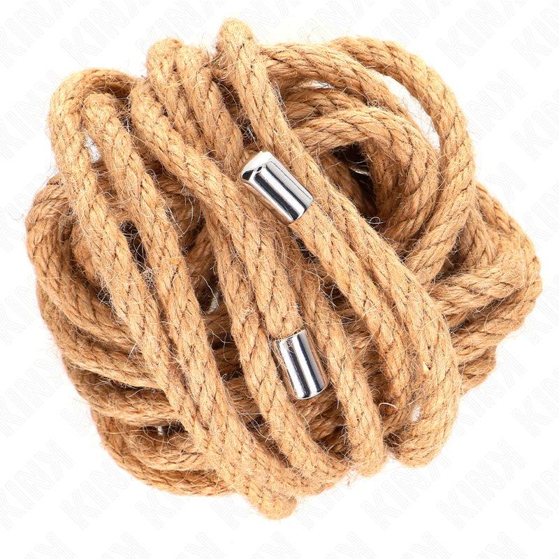 Kink - Corde Shibari en Chanvre 5m avec Embout Métallique