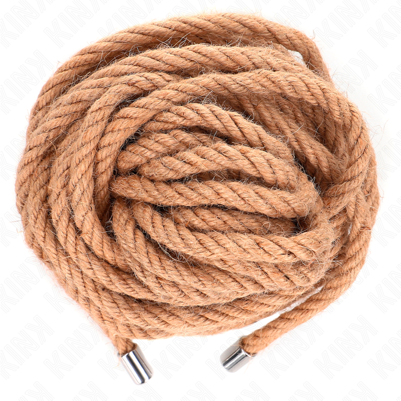 Kink - Corde Shibari en Chanvre 10m avec Embout Métallique