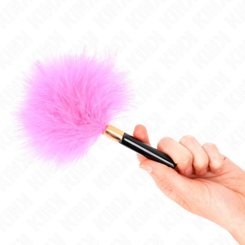 Plumes tickler métal doré fuchsia 18 cm - Kink - KINK IMPACT & TOUCH
