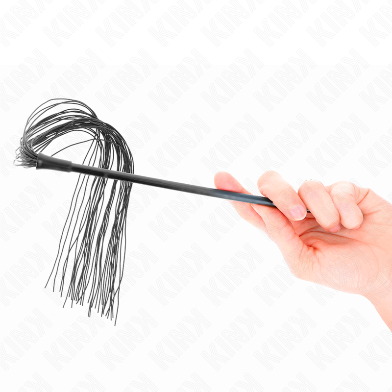 KINK - Fouet en Silicone Noir - 60 cm