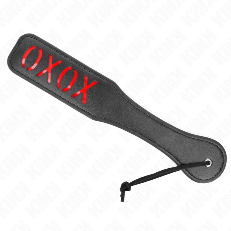 KINK - Tapette BDSM Noir avec Inscription "XOXO" - 32 cm