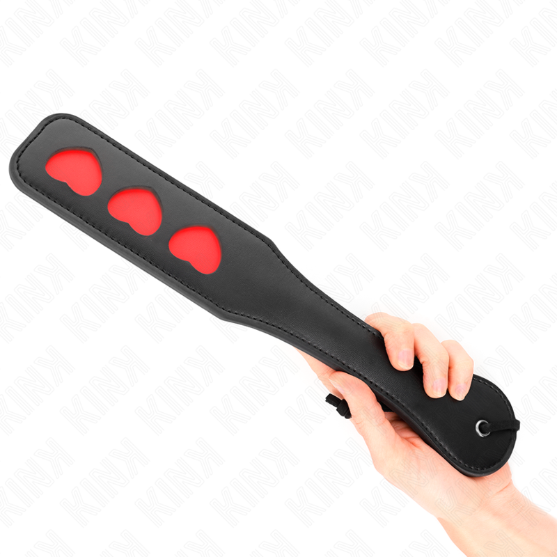 KINK - Tapette BDSM Noir avec cœur rouge - 32 cm