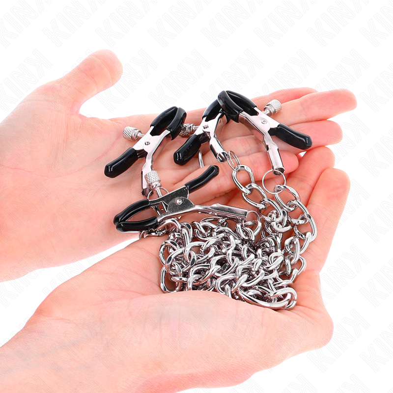KINK – 4 pinces réglables pour tétons avec chaînes