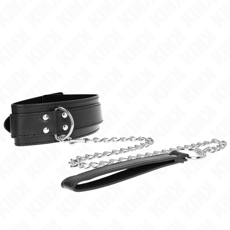 Collier BDSM avec Bracelet 65 cm Boucles Argent - KINK - KINK COLLAR & GAG