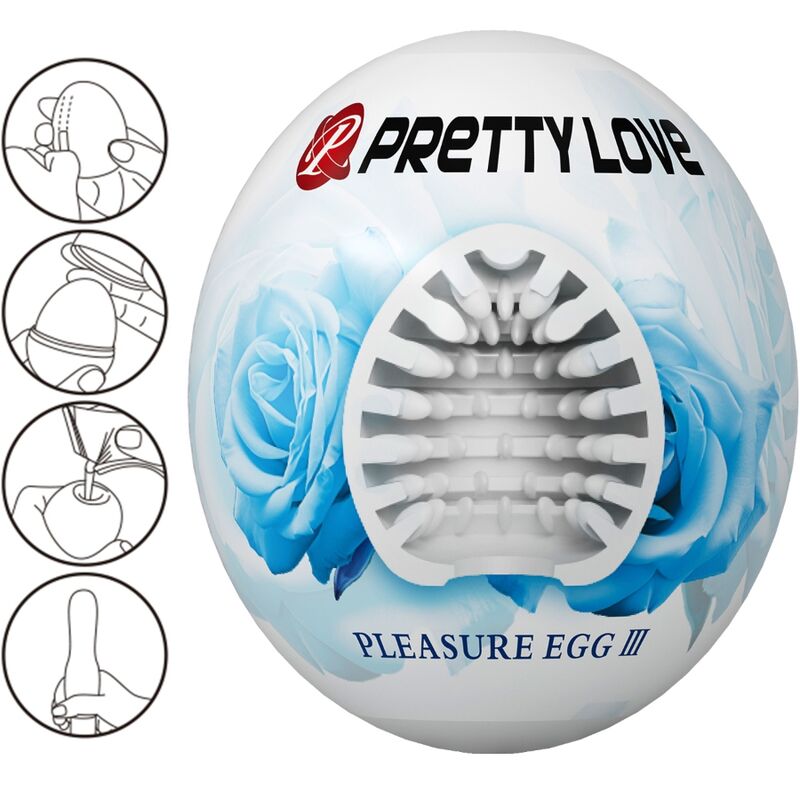 Masturbateur Masculin Pretty Love Blanc d'Oeuf TPR - Pretty Love