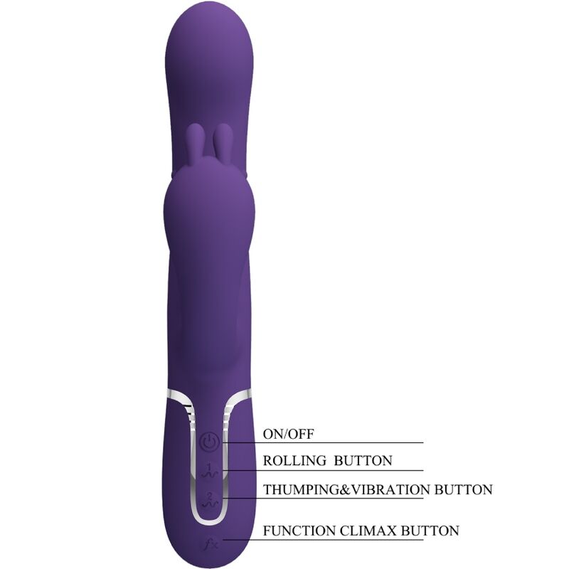 Vibromasseur Triple Stimulation Cammy Violet - Pretty Love