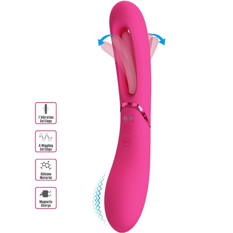 Vibromasseur point G Lexie 7 vibrations rose - Romance - ROMANCE