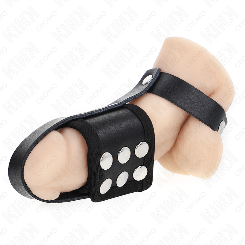 Anneau Pénien Cuir Réglable avec Séparateur - KINK - KINK RING POWER