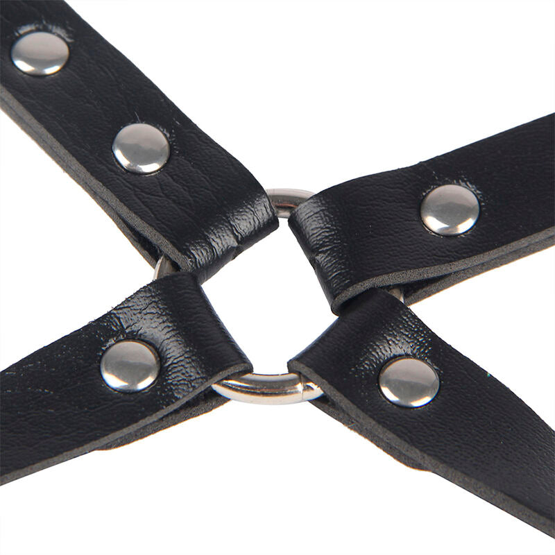 Menottes avec ceinture de bondage noire taille unique - Subblime - SUBBLIME FETISH