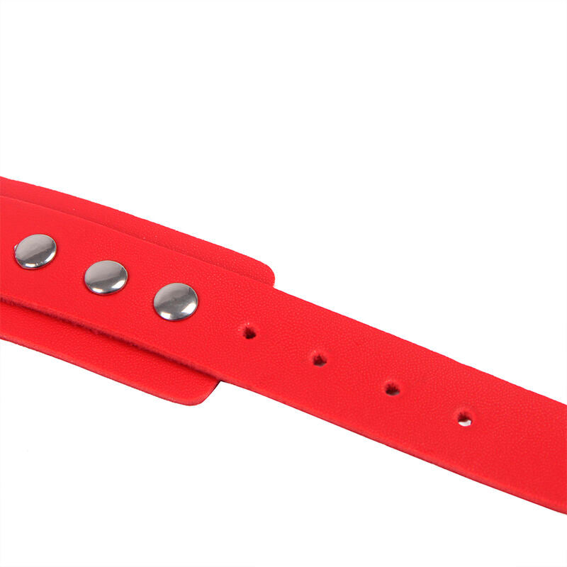 Menottes avec ceinture de bondage rouge taille unique - Subblime - SUBBLIME FETISH