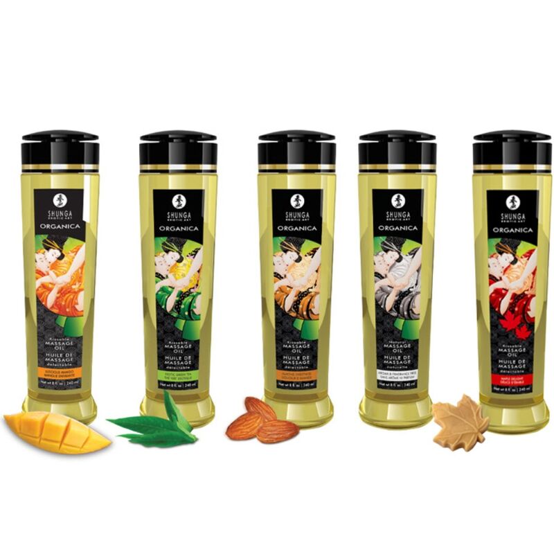 Shunga - Huile de Massage Délectable Organica Mangue - 240 ml