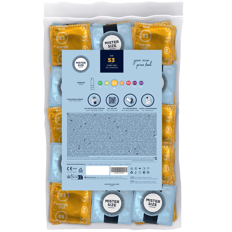 Préservatifs taille M 53 mm lot de 100 - Mister Size - MISTER SIZE
