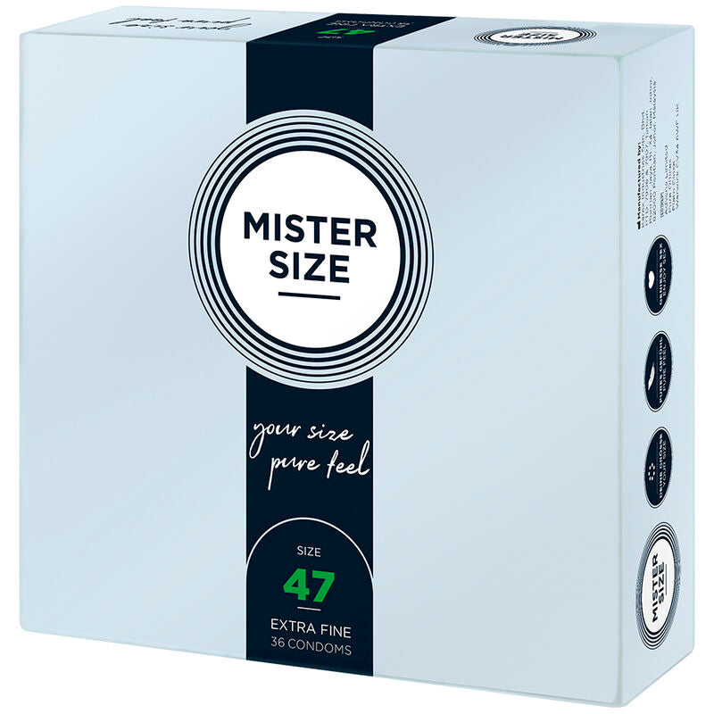 Préservatifs taille XS 47 mm boîte de 36 - Mister Size - MISTER SIZE