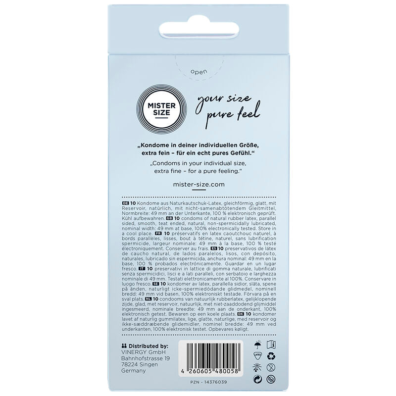 Préservatifs taille S 49 mm Mister Size - boîte de 10 - Mister Size - MISTER SIZE