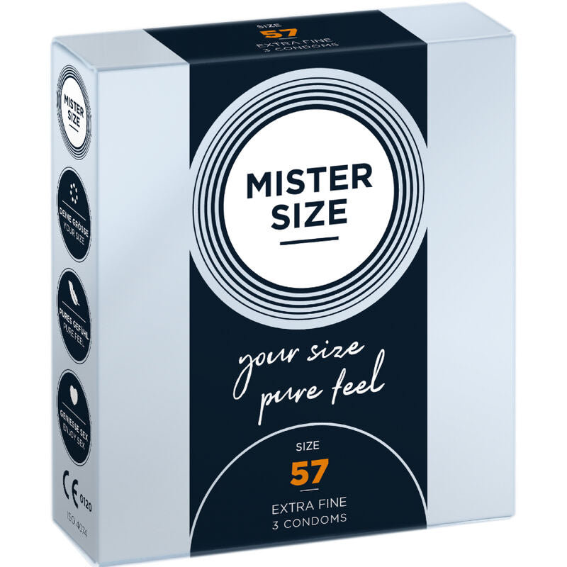 Préservatif taille L 57 mm Mister Size (3 unités) - Mister Size - MISTER SIZE