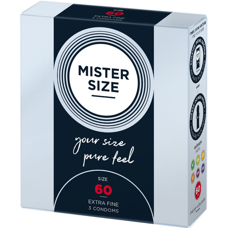 Mister Size – Préservatifs Grande Taille XL 60 mm Ultra Confort – 3 unités