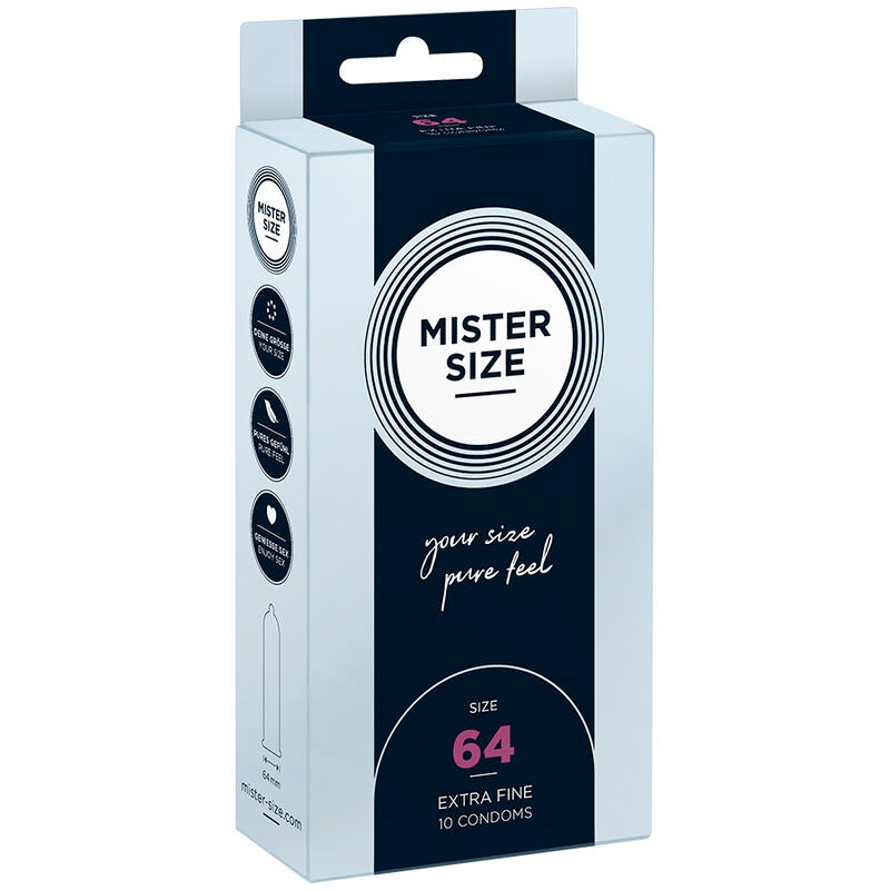 Mister Size – Préservatifs Grande Taille XXL 64 mm Ultra Confort – 10 unités