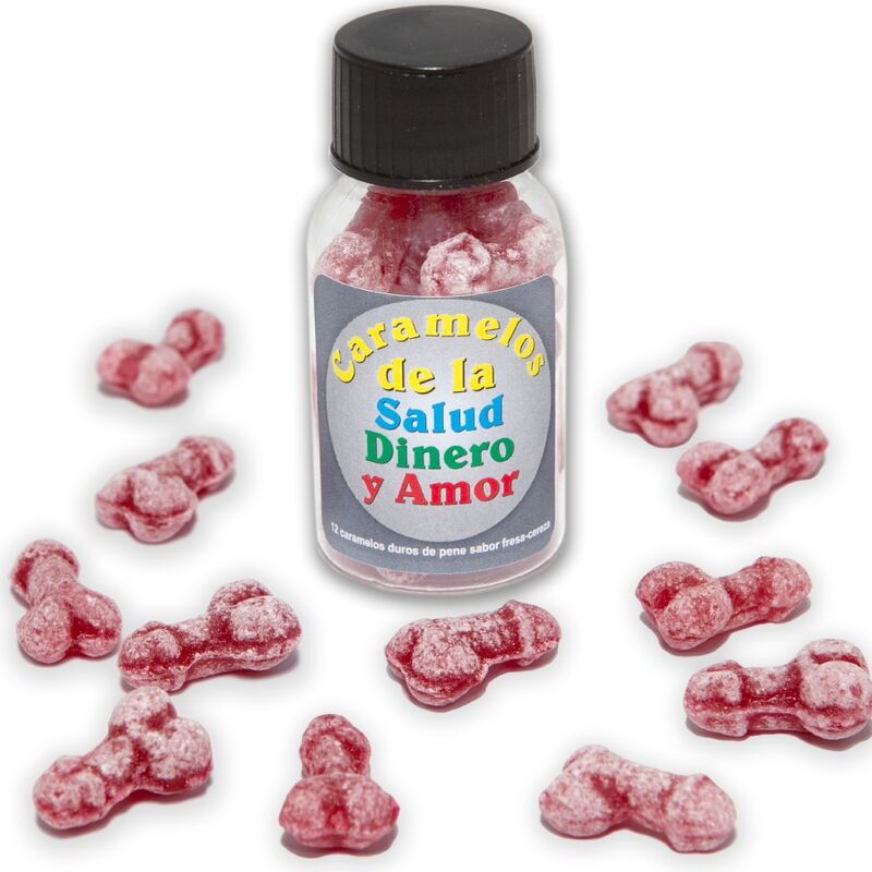Bonbons Forme Pénis Fraise Cerise 12 pièces - Diablo Picante