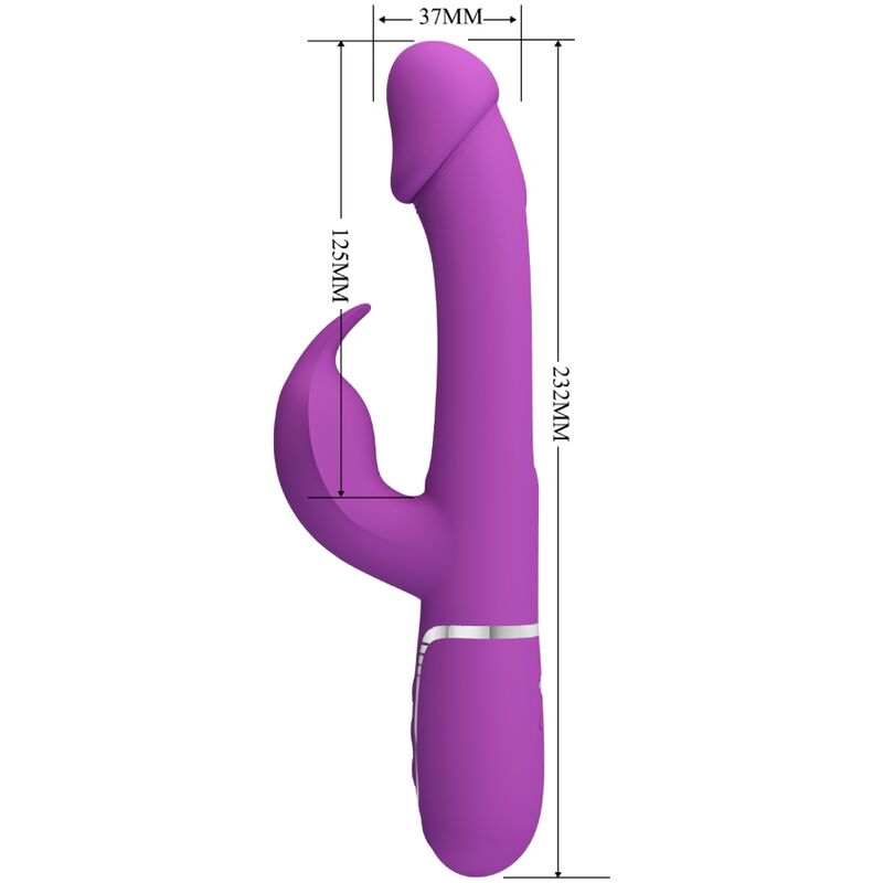 Vibromasseur Rabbit Kampas Multifonction 3 en 1 Violet - Pretty Love