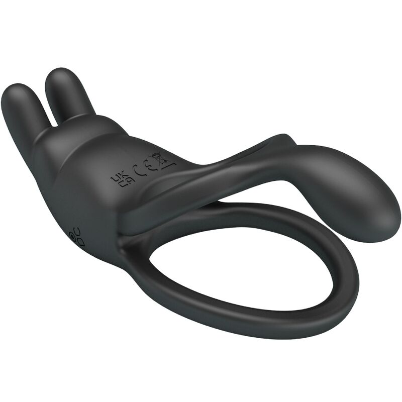 Anneau Vibrant Seth Double Stimulation Noir - Pretty Love