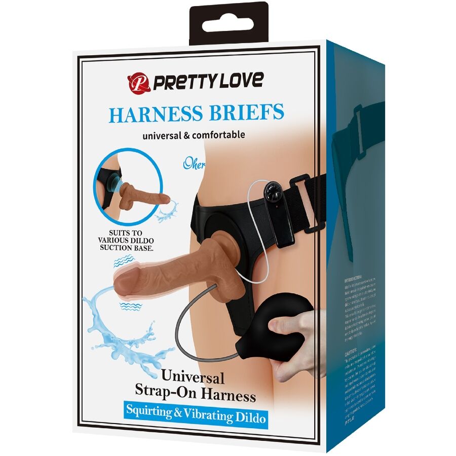 Gode Ceinture Vibrant Éjaculateur Pretty Love 15,5cm - Pretty Love