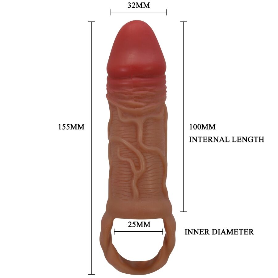 Manchon Pénis avec Anneau Pretty Love Extenseur 10 cm - Pretty Love