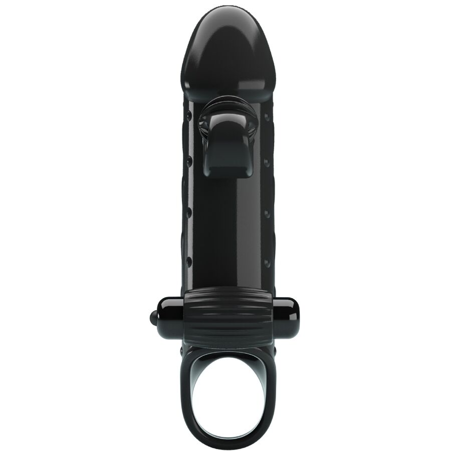 Romance - Gaine de Pénis Vibrant avec Anneau Testiculaire - Noir