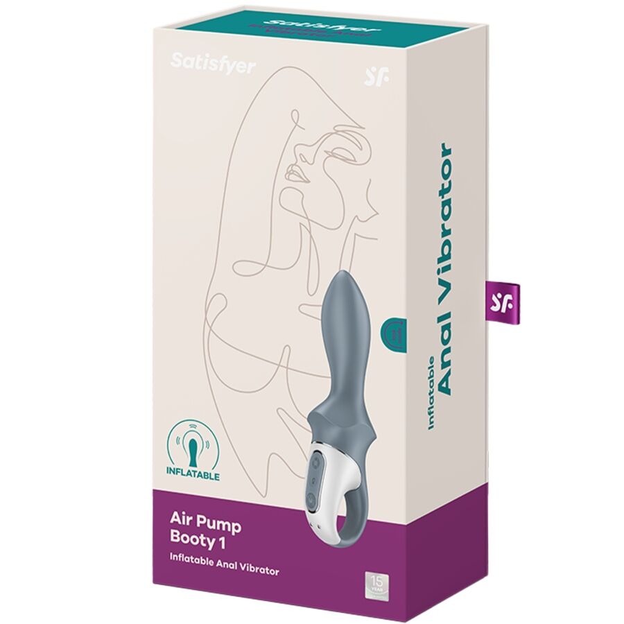 Vibromasseur Anal Gonflable Air Pump Booty 1 Gris - Satisfyer