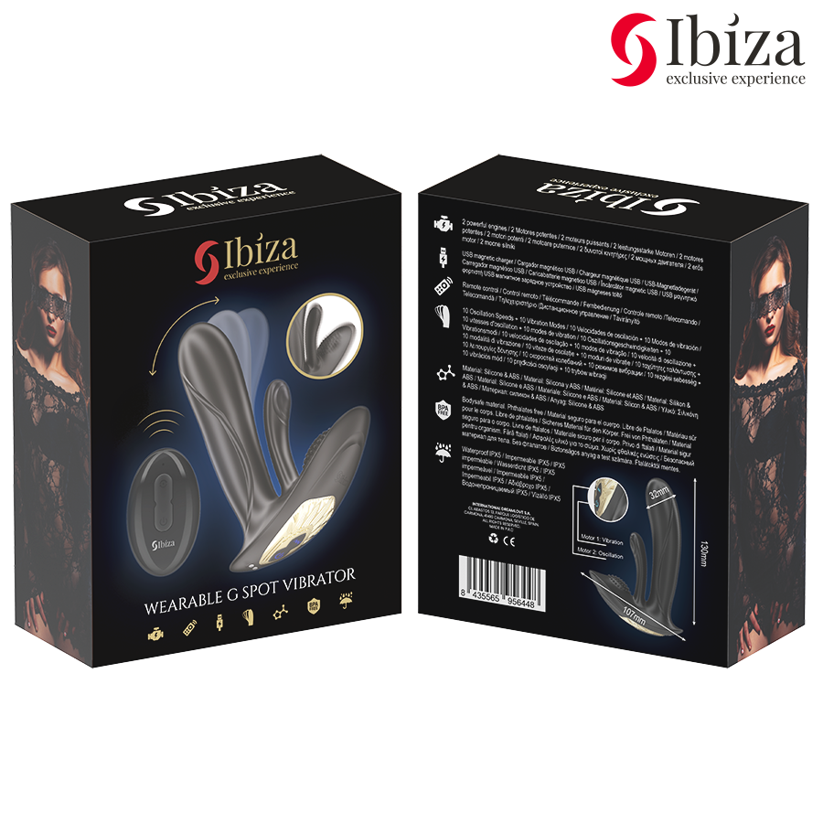 Vibromasseur Double Ibiza Télécommandé Point G et Clitoris