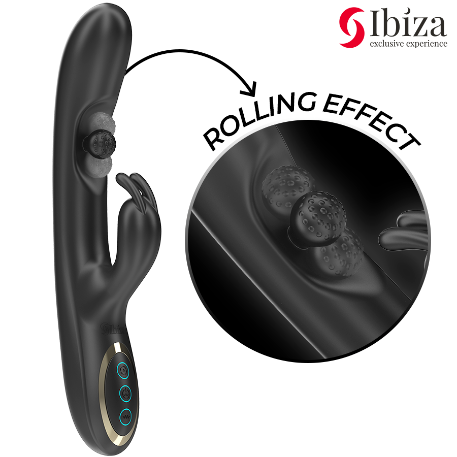 Vibromasseur Rabbit Ibiza avec Perle Roulante - Triple Moteur
