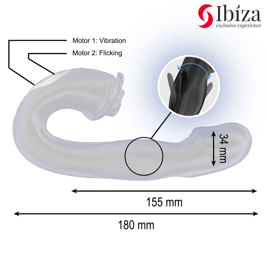 Stimulateur Clitoridien Rose Effet Flicking - Ibiza