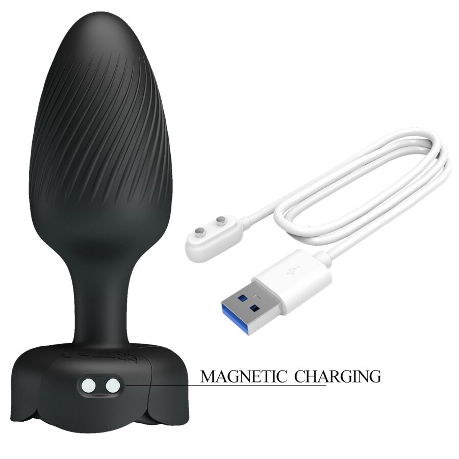Plug Anal Vibrant LED Varian Noir 10,8 cm - Pretty Love