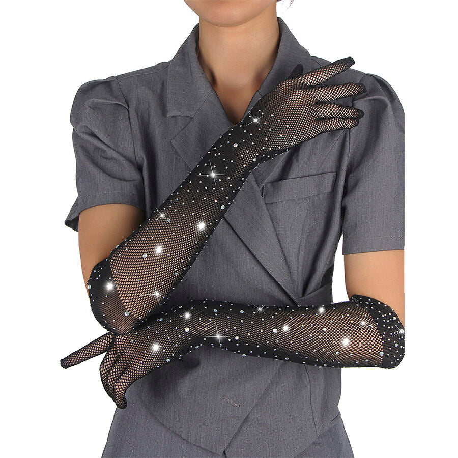 Gants Shine Transparents Noirs S/M - Subblime - SUBBLIME ACCESORIES