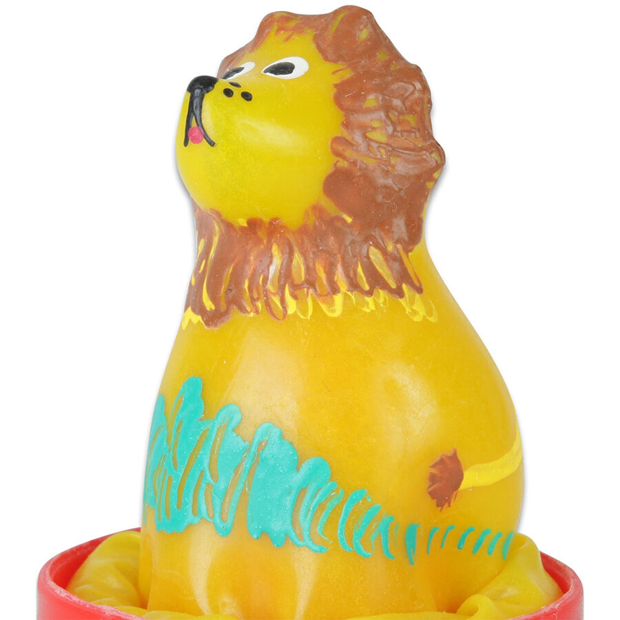 Préservatif Fantaisie Peint à la Main Lion Assis - Condomerie - CONDOMERIE