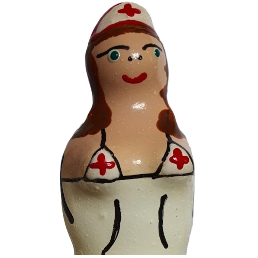 Préservatif Fantaisie Peint Main Infirmière Brune - Condomerie - CONDOMERIE