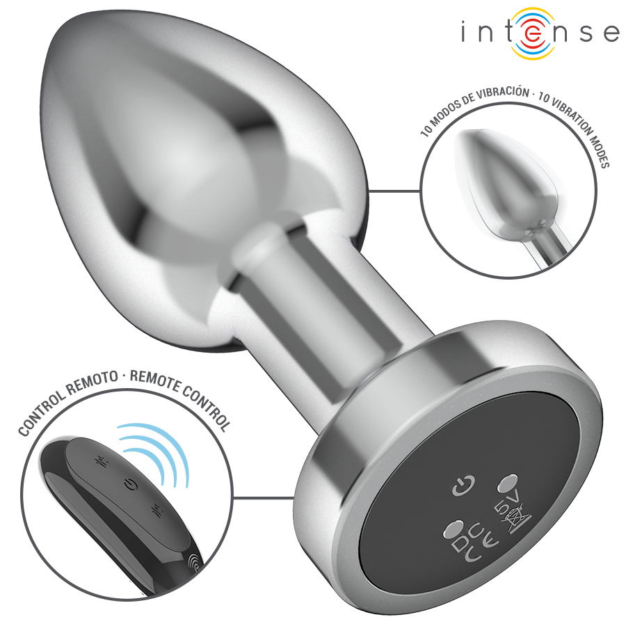 Plug Anal Vibrant Intense 10 Modes Métal Taille M - Intense