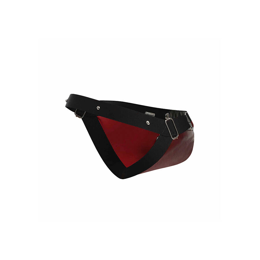 Jockstrap Cockring Dungeon Rouge Clous Métalliques - MOB - MOB