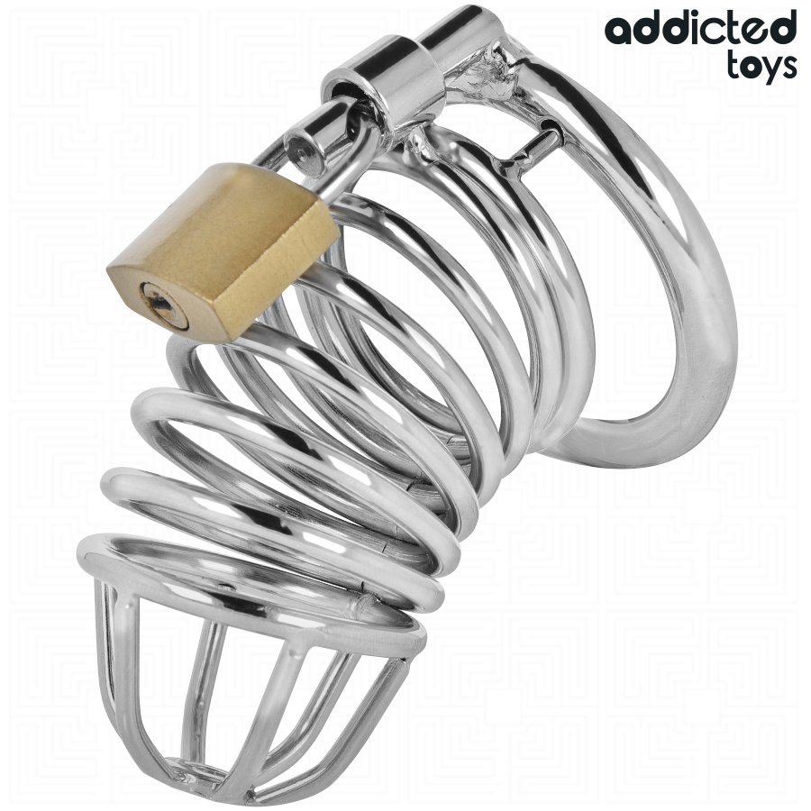 Cage Chasteté Iron Cell Métal Taille L - Addicted Toys