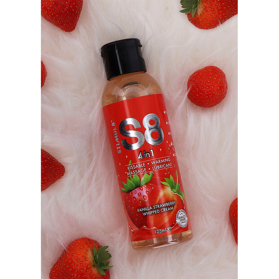 Lubrifiant Dessert 4 en 1 Fraise 125ml - S8