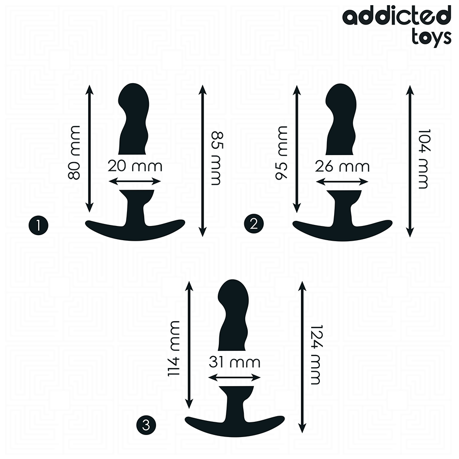 Lot 3 Plugs Anals Progressifs Modèle 1 - Addicted Toys