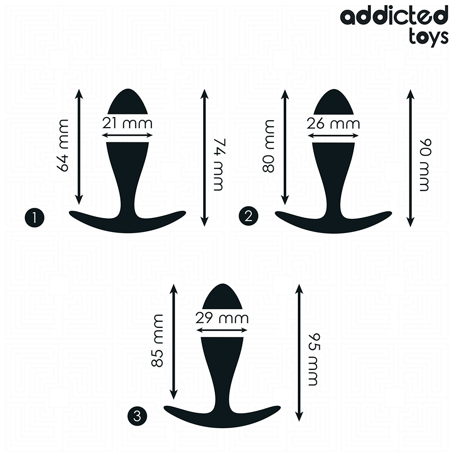 Lot 3 Plugs Anaux Progressifs Modèle 2 - Addicted Toys