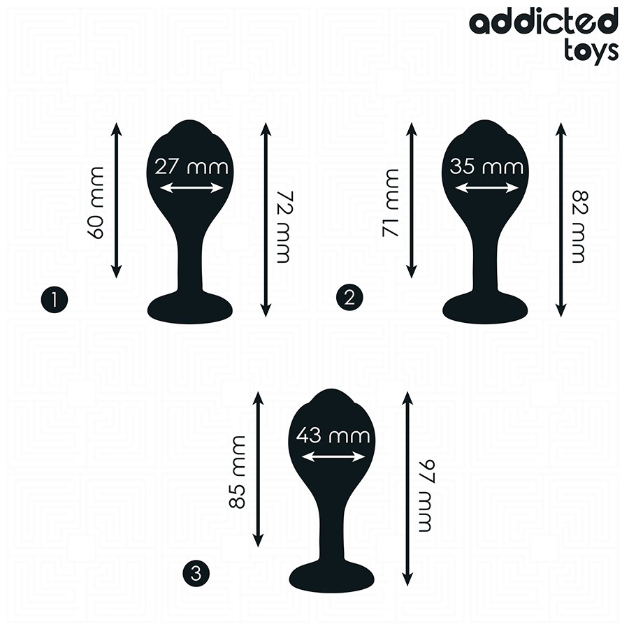 Kit Plugs Anaux Débutant 3 Tailles - Addicted Toys