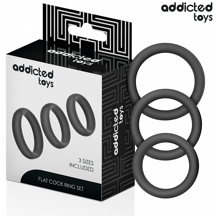 Anneaux Péniens Plats Silicone Lot de 3 - Addicted Toys